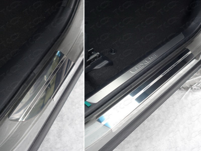 Lexus NX (14–) Накладки на пороги (лист зеркальный) 1 мм