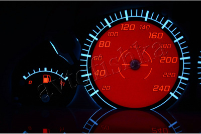 BMW E46 светодиодные шкалы (циферблаты) на панель приборов - дизайн 4